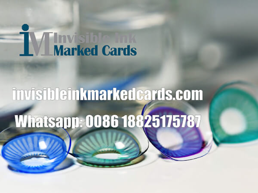 invisible ink contact lenses to see marked cards